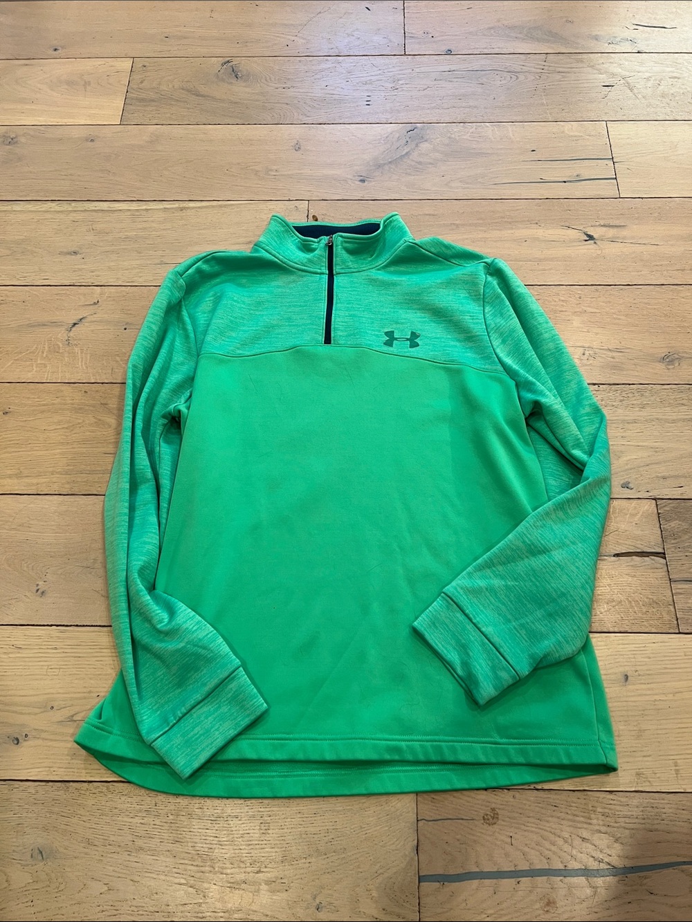 Under Armour Bright Green Heathered-Accent Quarter-Zip